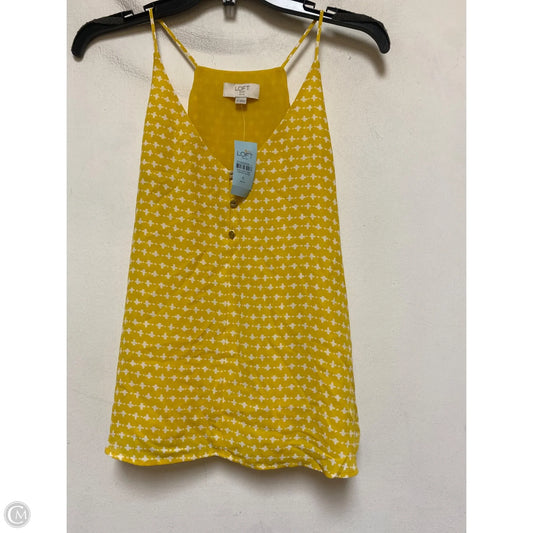 Top Sleeveless By Loft In Yellow, Size: Sp