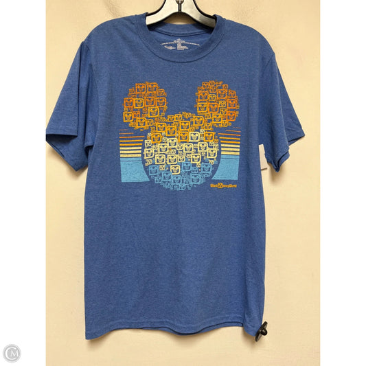 Top Short Sleeve Basic By Walt Disney In Blue, Size: S
