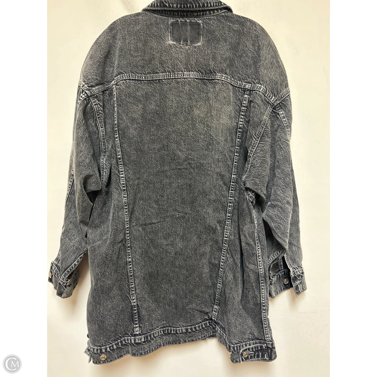 Jacket Denim By American Eagle In Black Denim, Size: Xl