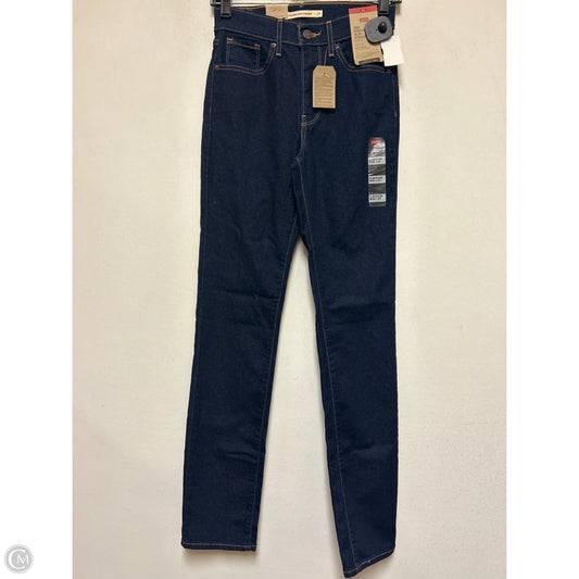 Jeans Straight By Levis In Blue Denim, Size: 4