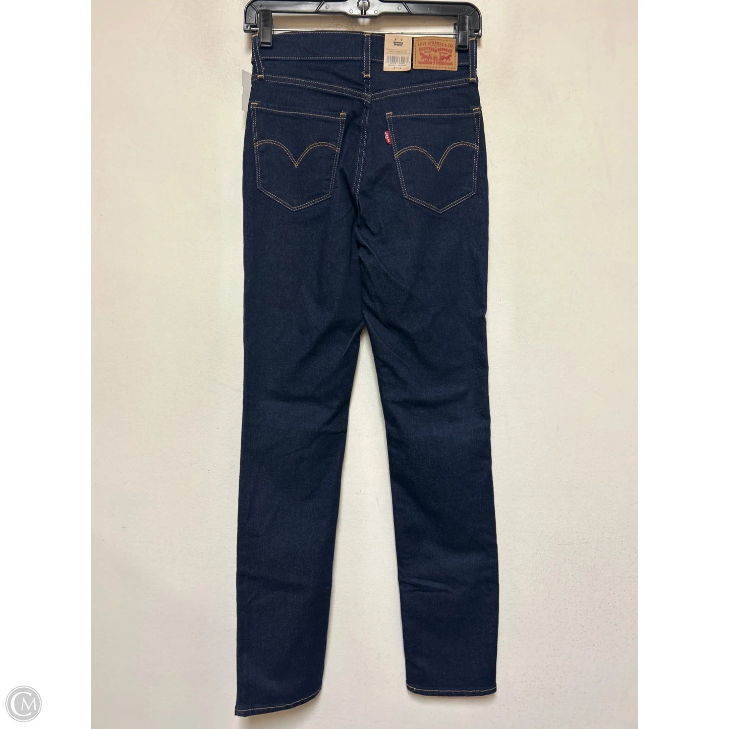 Jeans Straight By Levis In Blue Denim, Size: 4