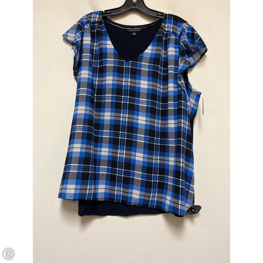 Top Short Sleeve By Tommy Hilfiger In Plaid Pattern, Size: Xxl