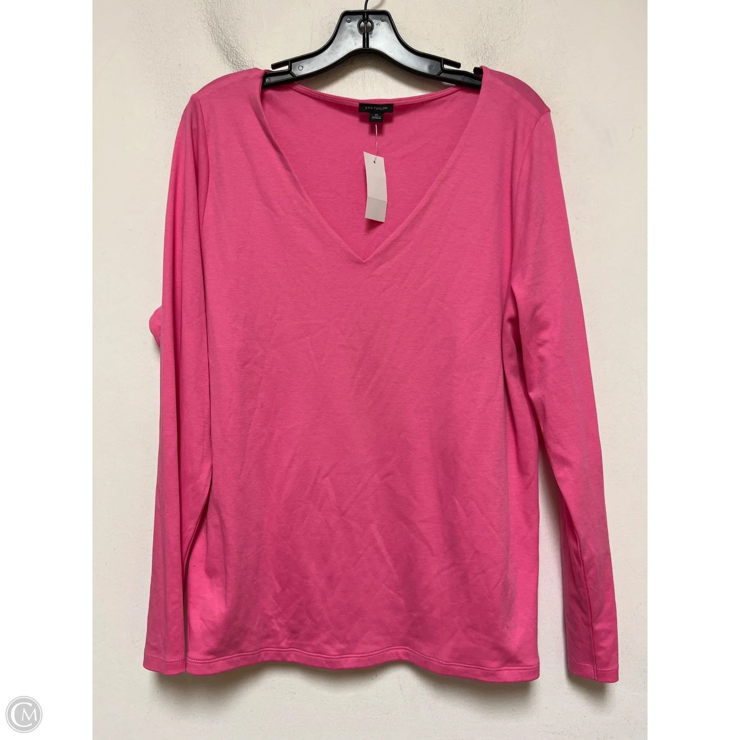 Top Long Sleeve Basic By Ann Taylor In Pink, Size: Xl