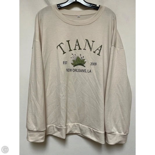 Top Long Sleeve By Walt Disney In Tan, Size: 2x