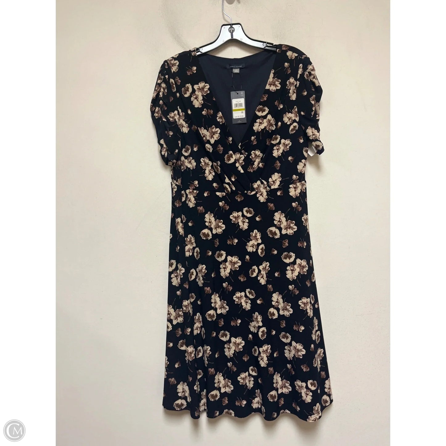 Dress Casual Midi By Tommy Hilfiger In Blue & Tan, Size: L