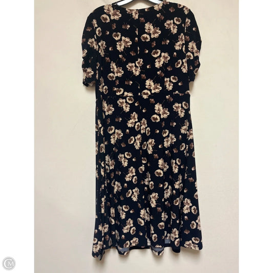 Dress Casual Midi By Tommy Hilfiger In Blue & Tan, Size: L