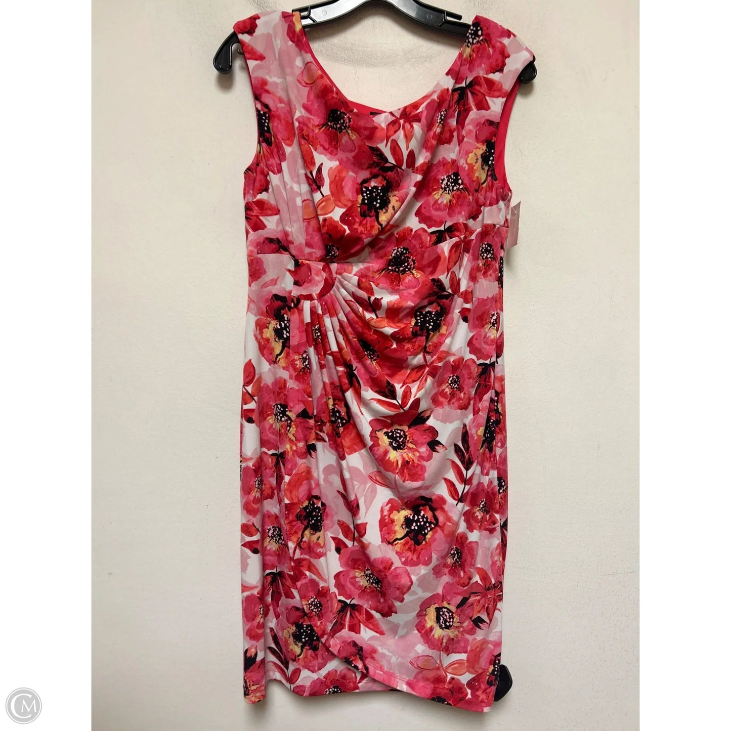 Dress Casual Midi By Connected Apparel In Floral Print, Size: Lp