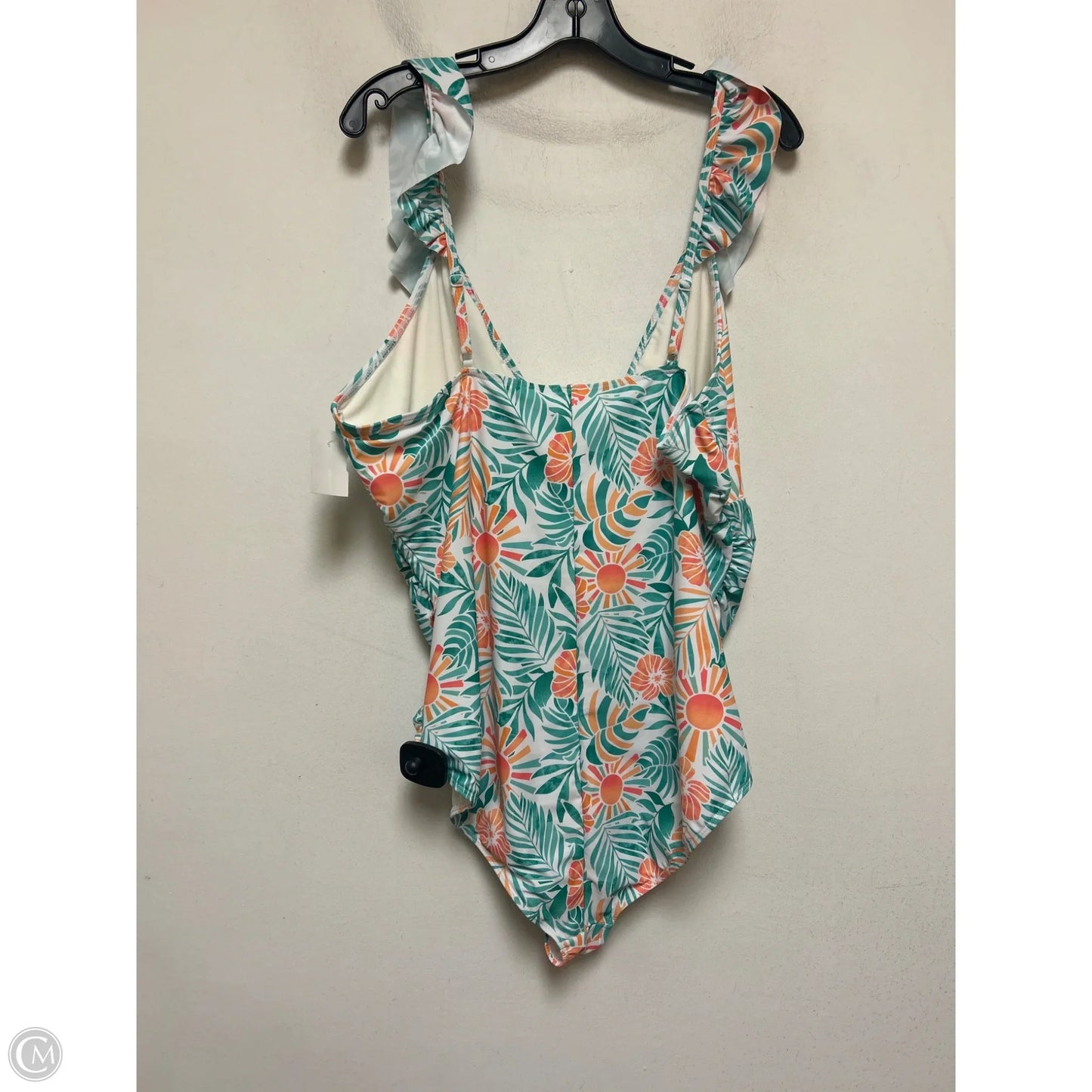 Swimsuit By Clothes Mentor In Green & Orange, Size: Xxl