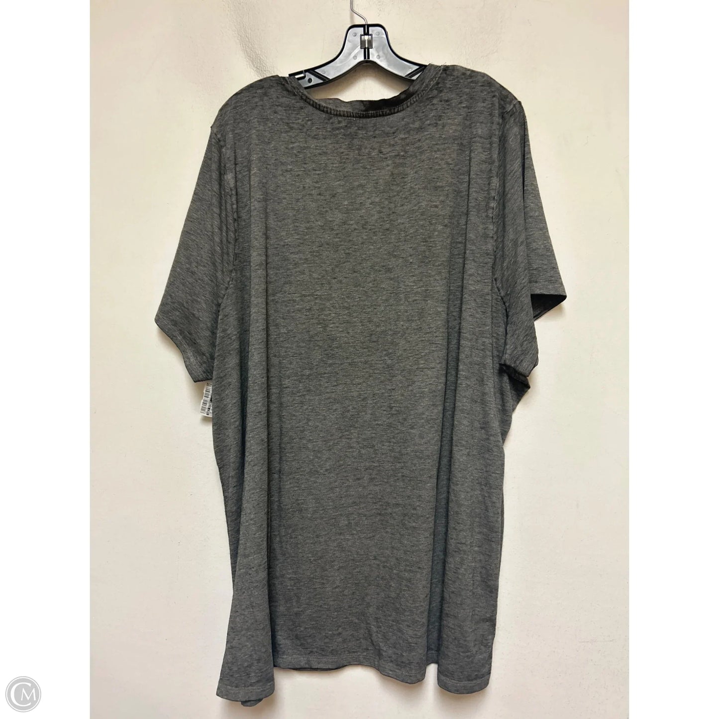 Top Short Sleeve Basic By Walt Disney In Grey, Size: 4x