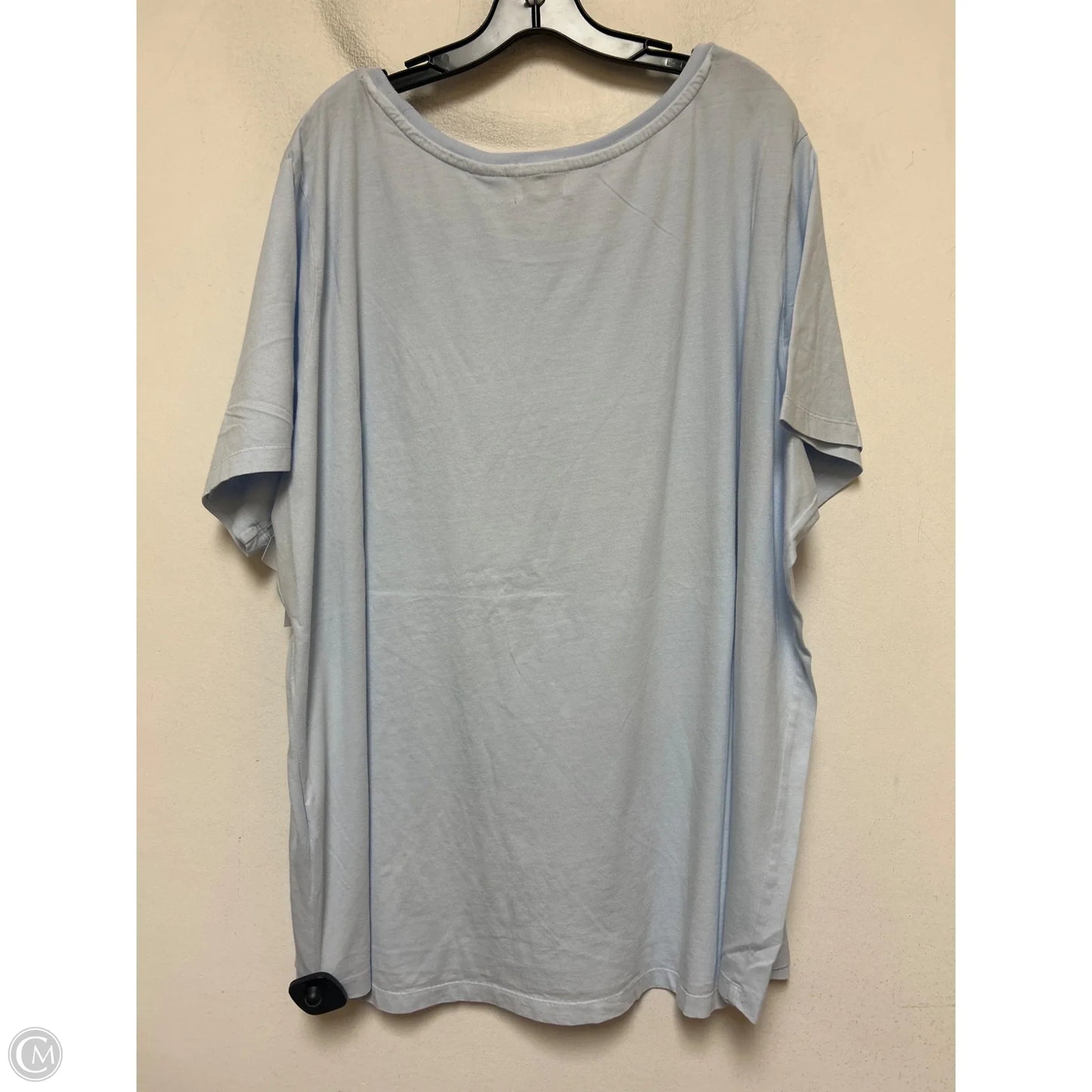 Top Short Sleeve Basic By Walt Disney In Blue, Size: 3x