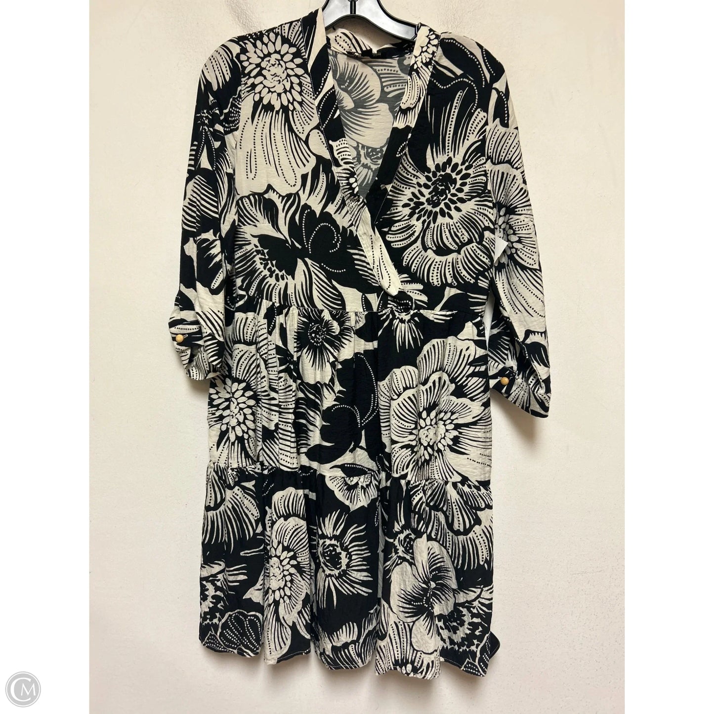 Dress Casual Short By Rachel Zoe In Black & Cream, Size: S