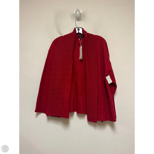 Sweater Cardigan By Eileen Fisher In Red, Size: L