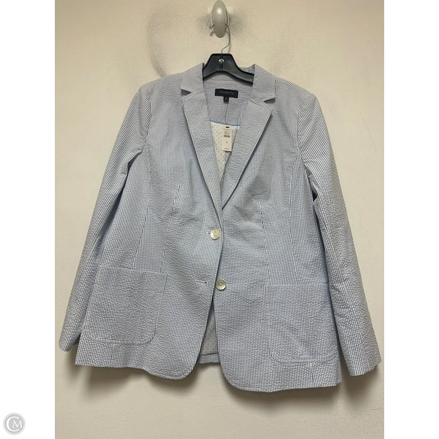 Blazer By Talbots In Striped Pattern, Size: Xl