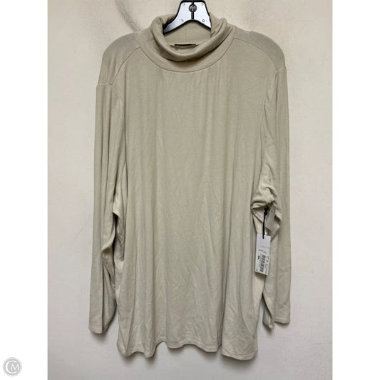 Top Long Sleeve By Dex In Tan, Size: 3x