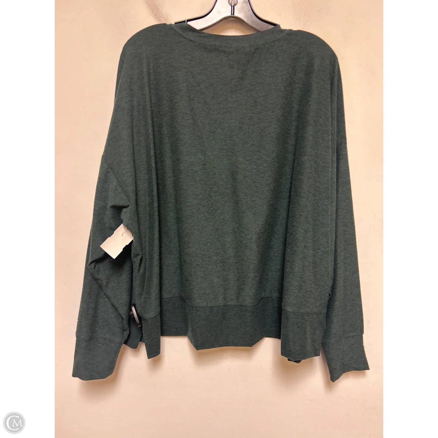 Athletic Top Long Sleeve Crewneck By Fabletics In Green, Size: 1x
