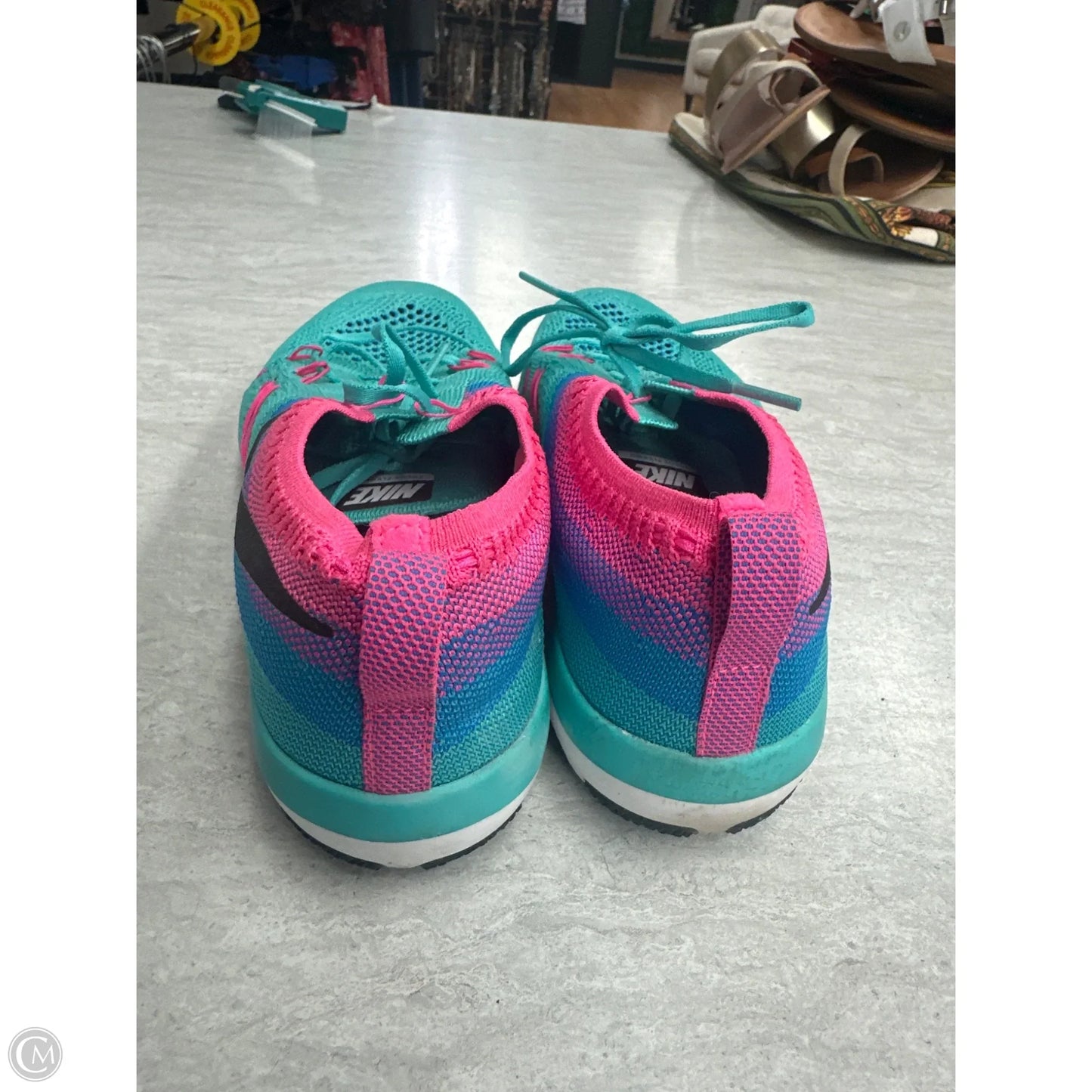 Shoes Athletic By Nike In Blue & Pink, Size: 8