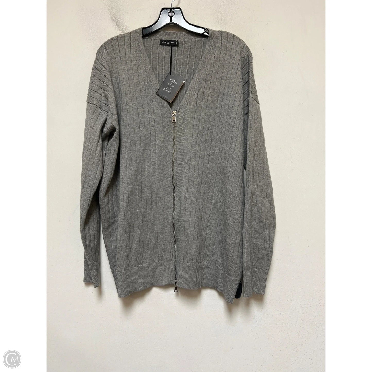 Sweater Cardigan By Clothes Mentor In Grey, Size: S