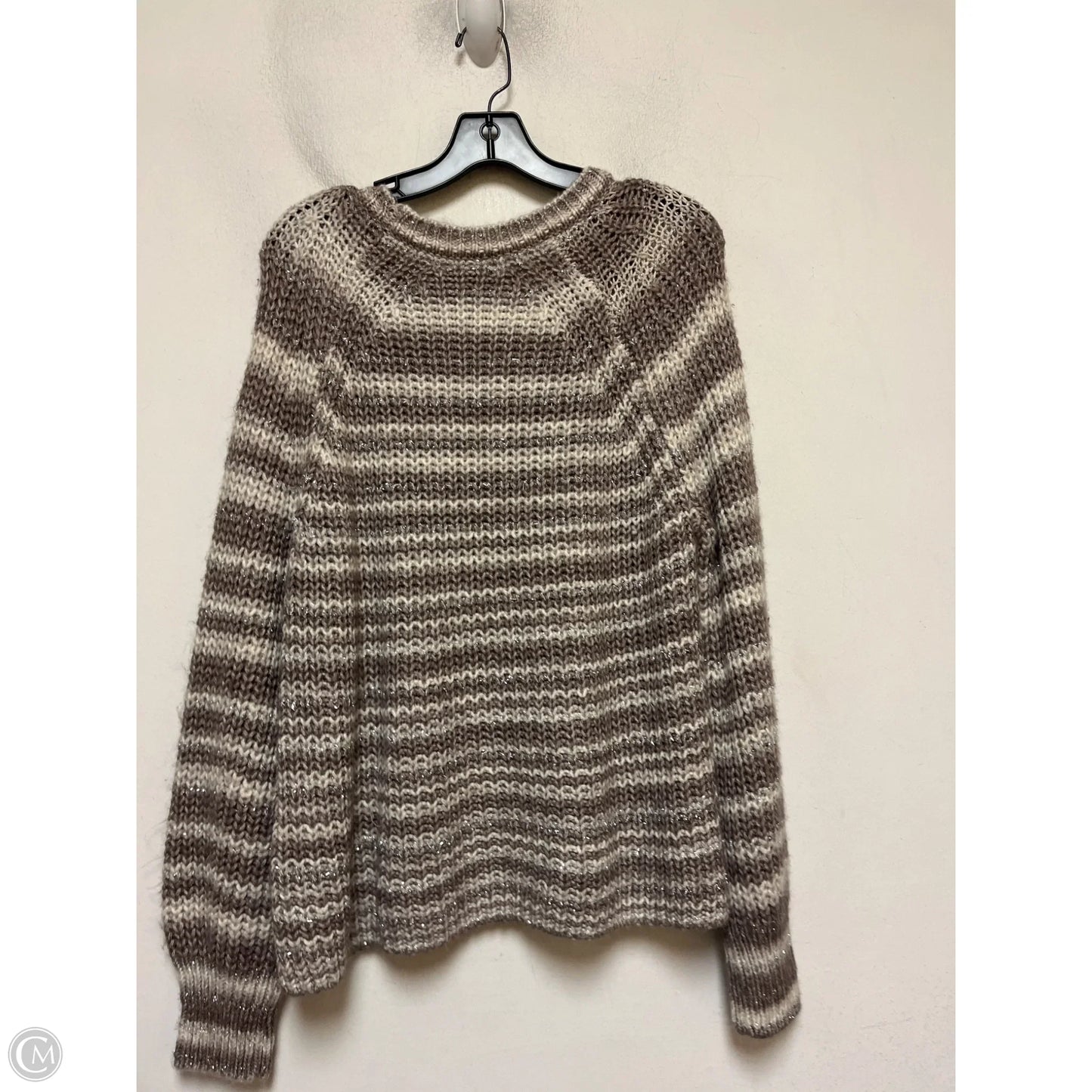 Sweater By Halogen In Brown & White, Size: Xl