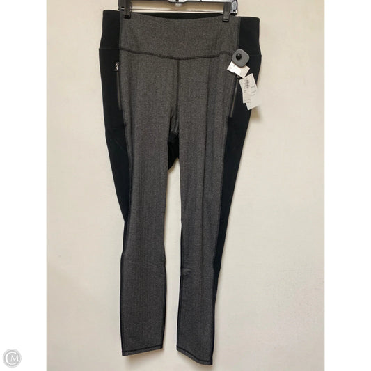 Athletic Leggings By Old Navy In Black & Grey, Size: Xxl