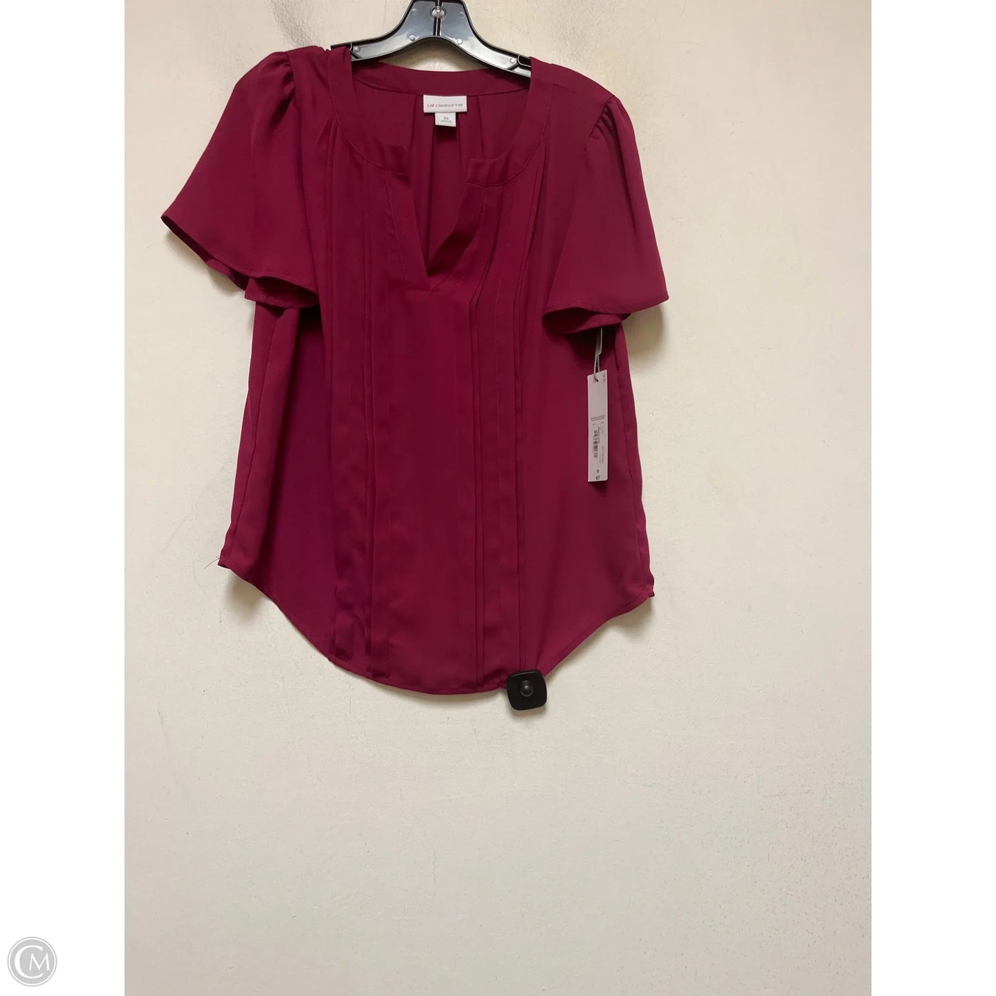 Top Short Sleeve By Liz Claiborne In Purple, Size: Xs