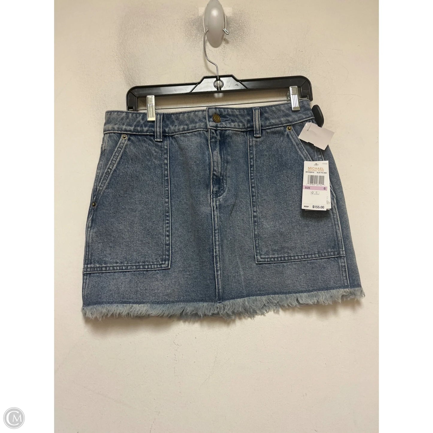 Skirt Mini & Short By Michael By Michael Kors In Blue Denim, Size: 6