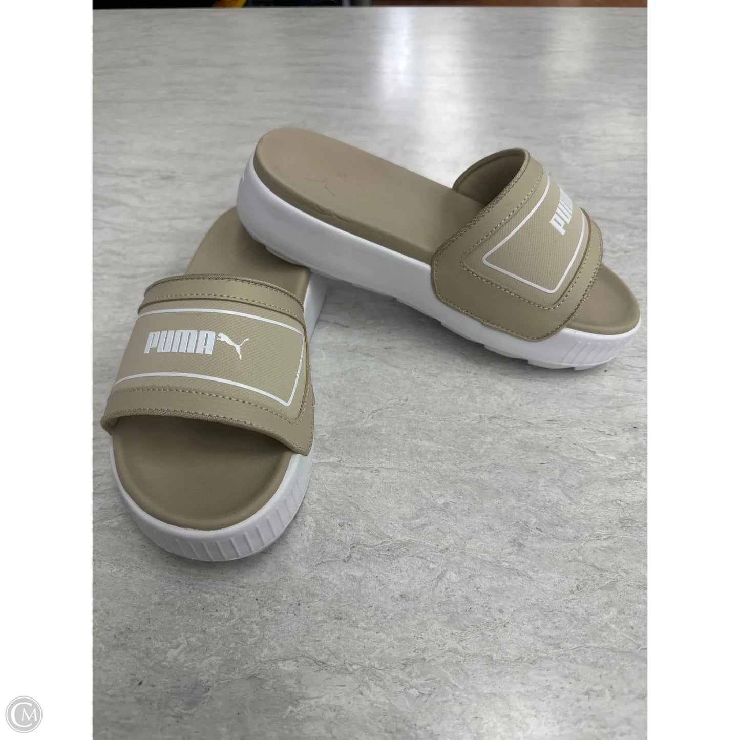 Sandals Flats By Puma In Tan, Size: 6