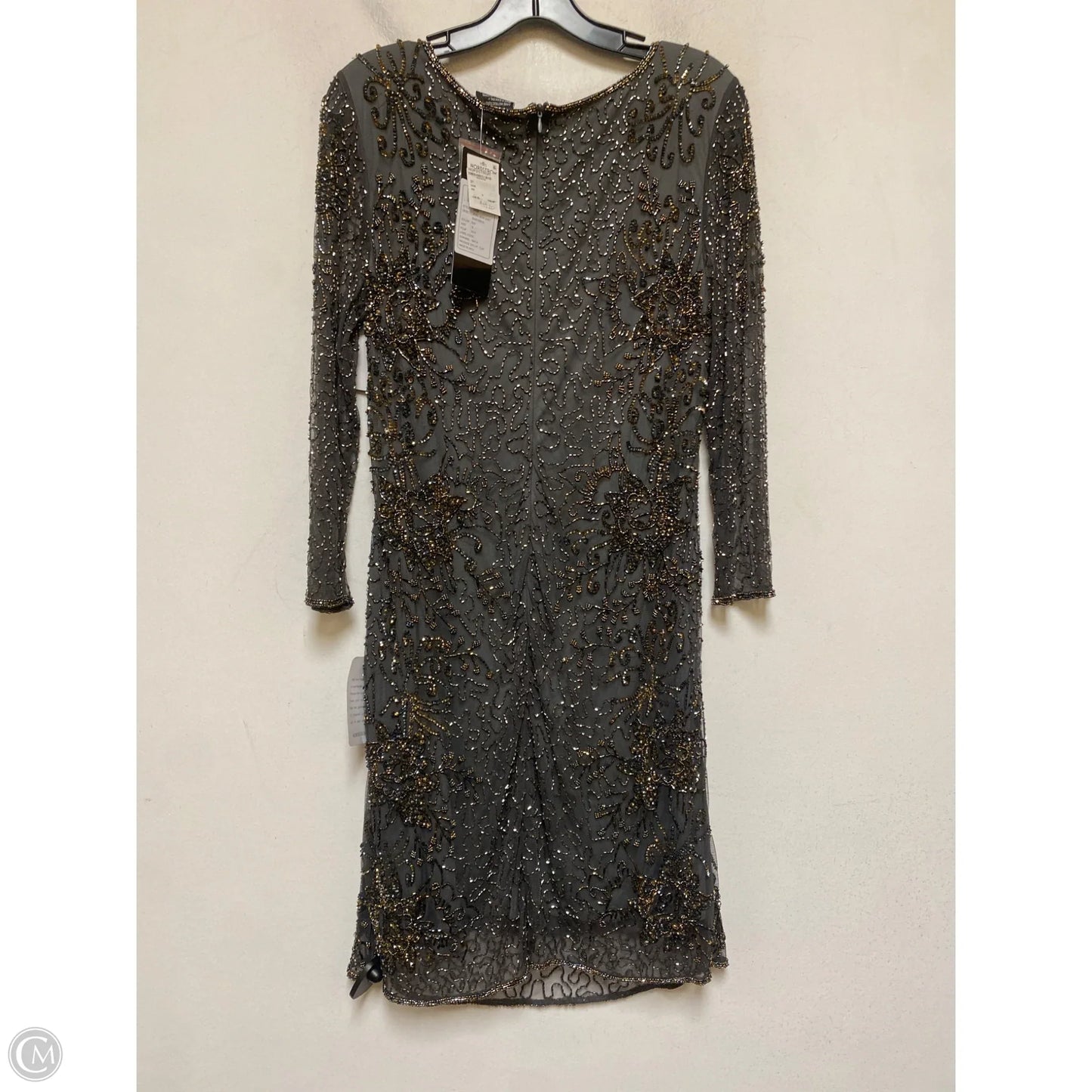 Dress Party Short By Clothes Mentor In Gold & Grey, Size: 2x