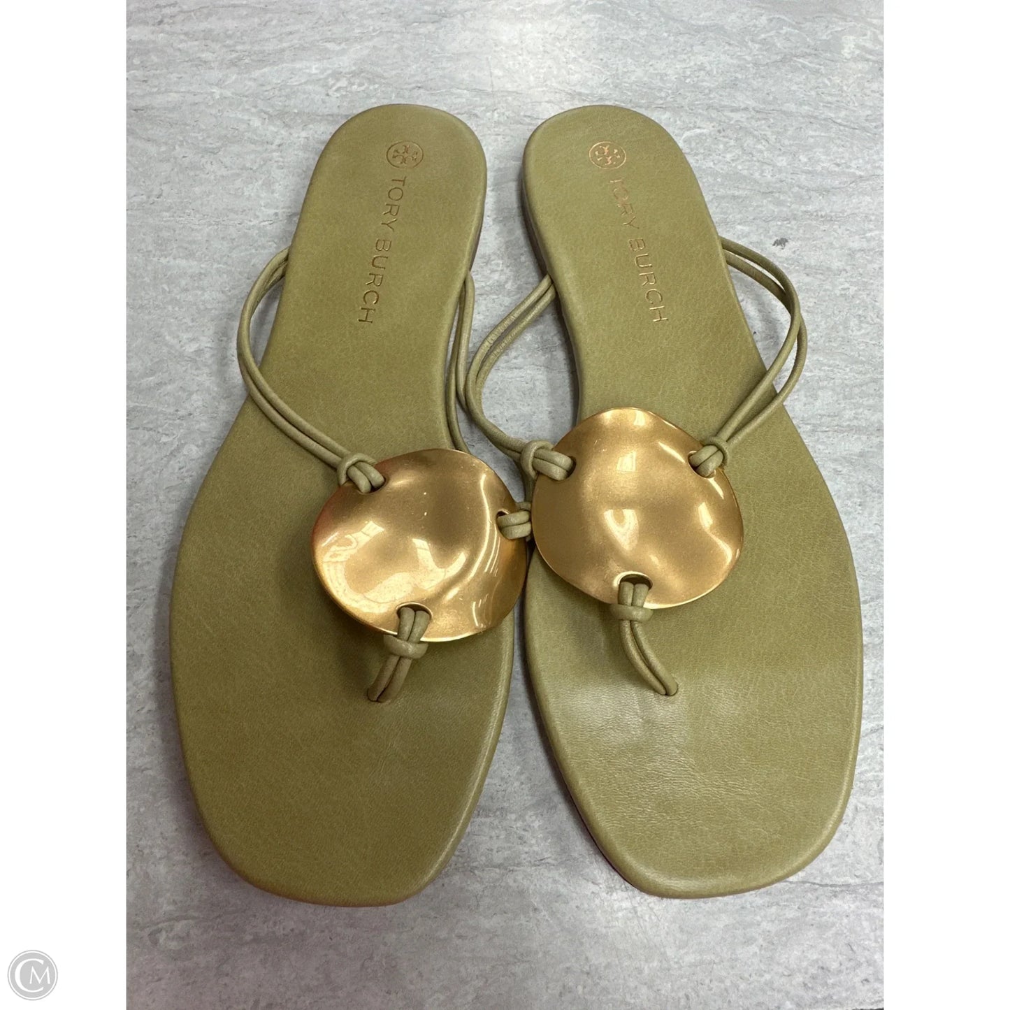 Sandals Designer By Tory Burch In Green, Size: 8