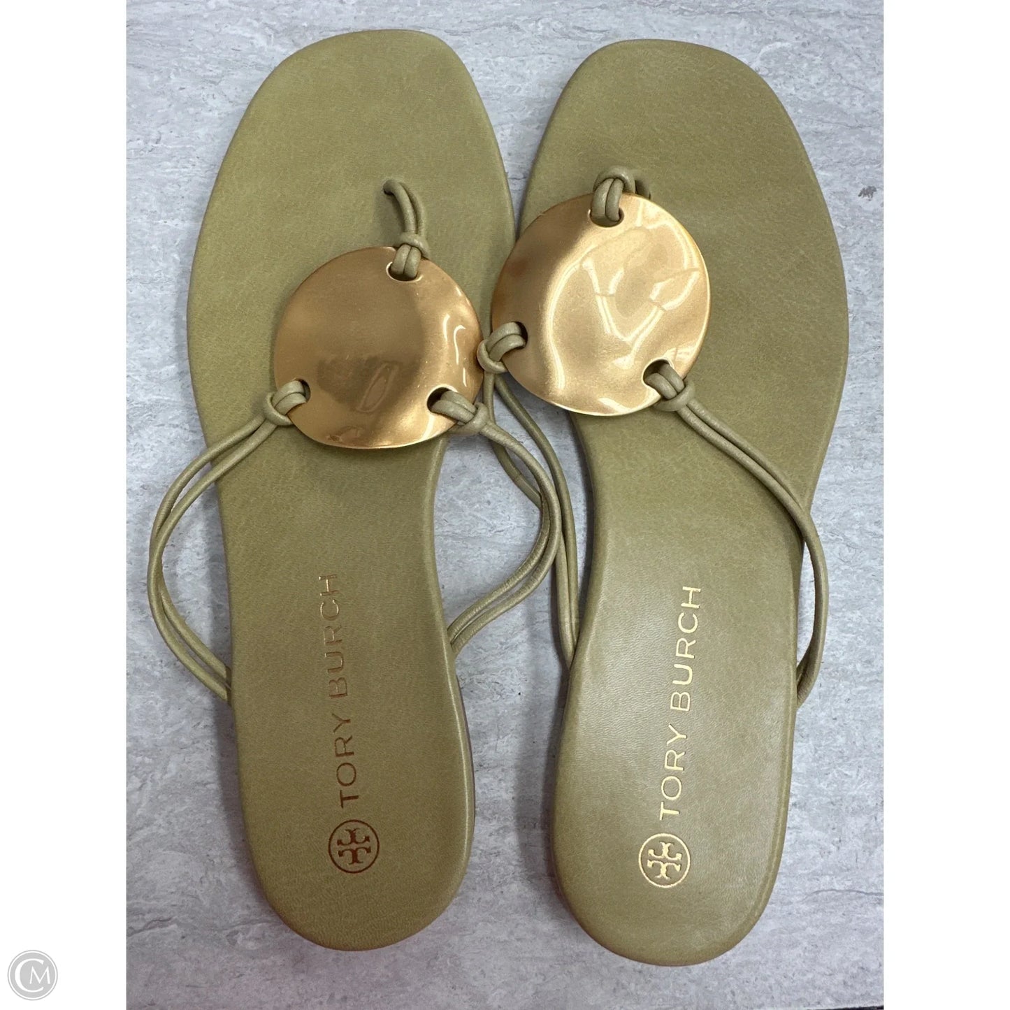Sandals Designer By Tory Burch In Green, Size: 8