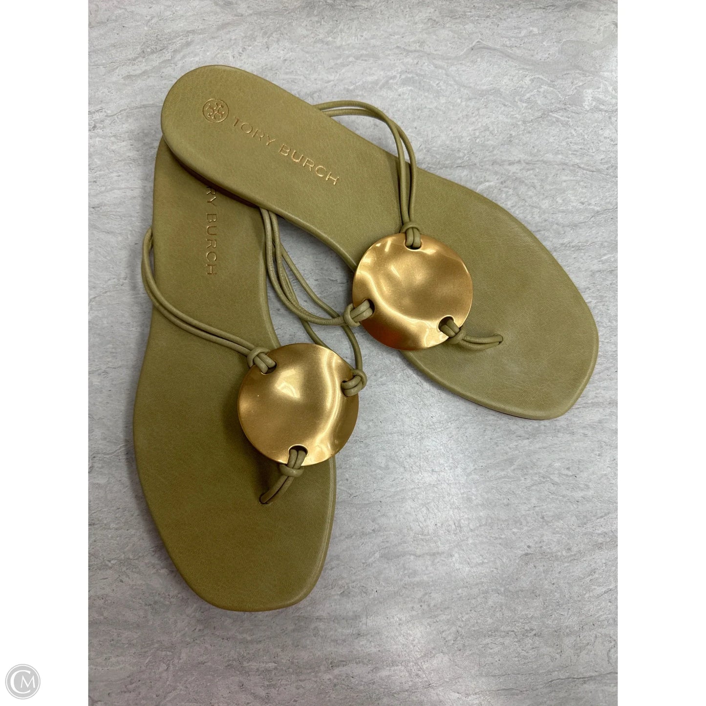 Sandals Designer By Tory Burch In Green, Size: 8