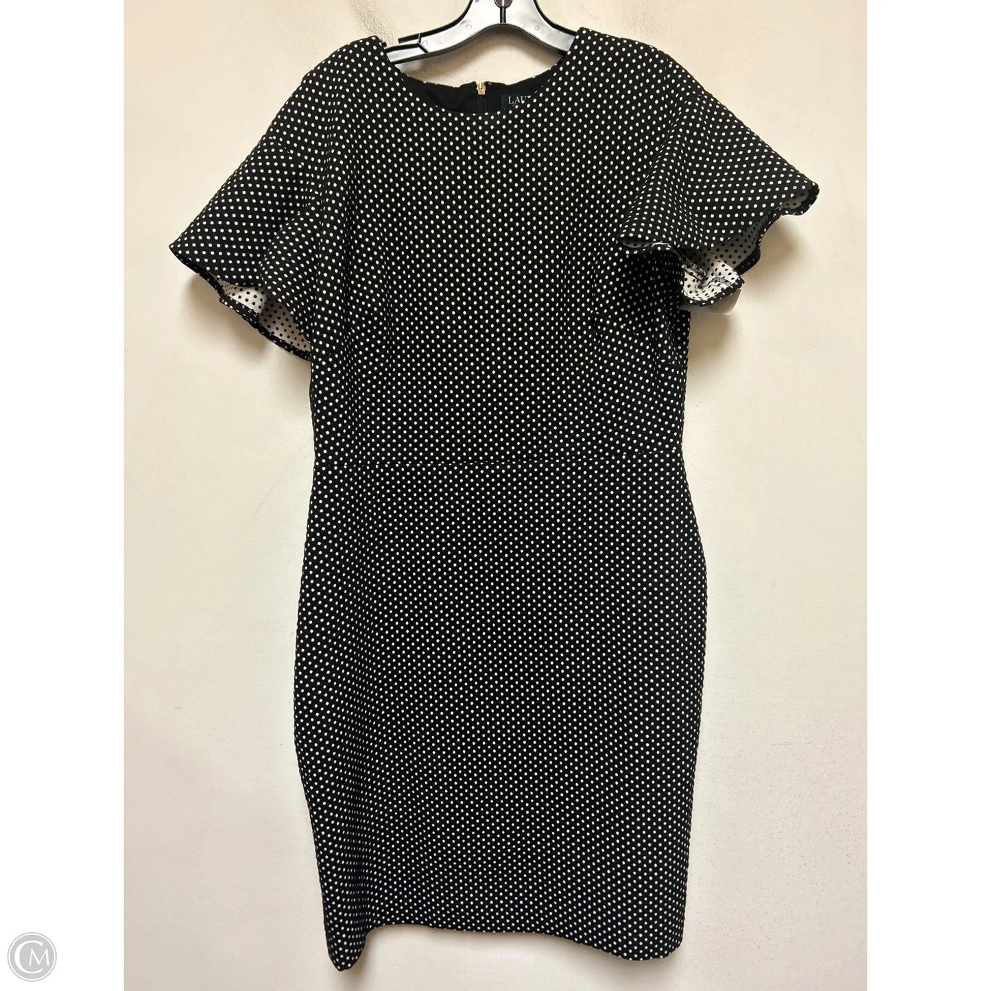 Dress Casual Midi By Lauren By Ralph Lauren In Polkadot Pattern, Size: Xl