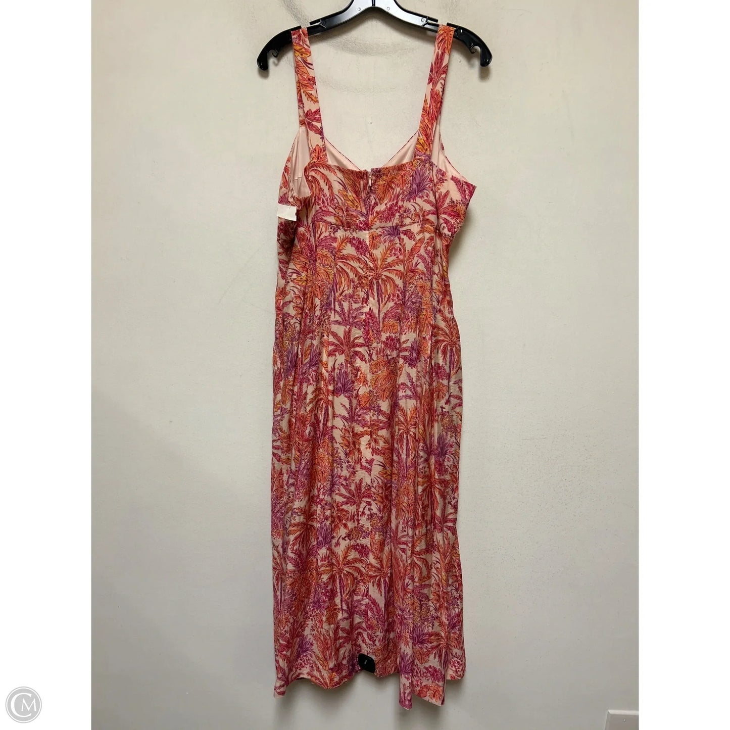 Dress Casual Maxi By Maggy London In Orange & Pink, Size: L