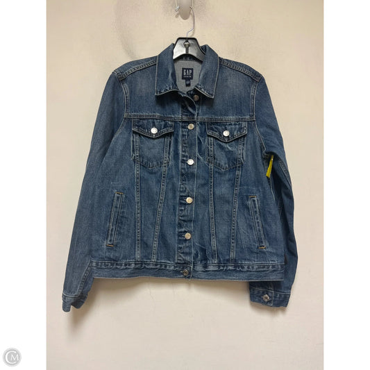Jacket Denim By Gap In Blue Denim, Size: L