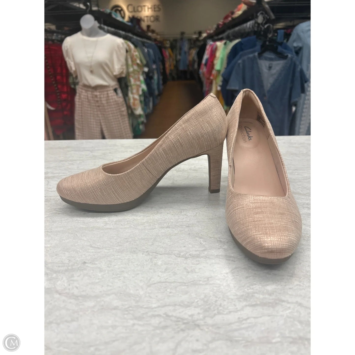 Shoes Heels Stiletto By Clarks In Tan, Size: 8
