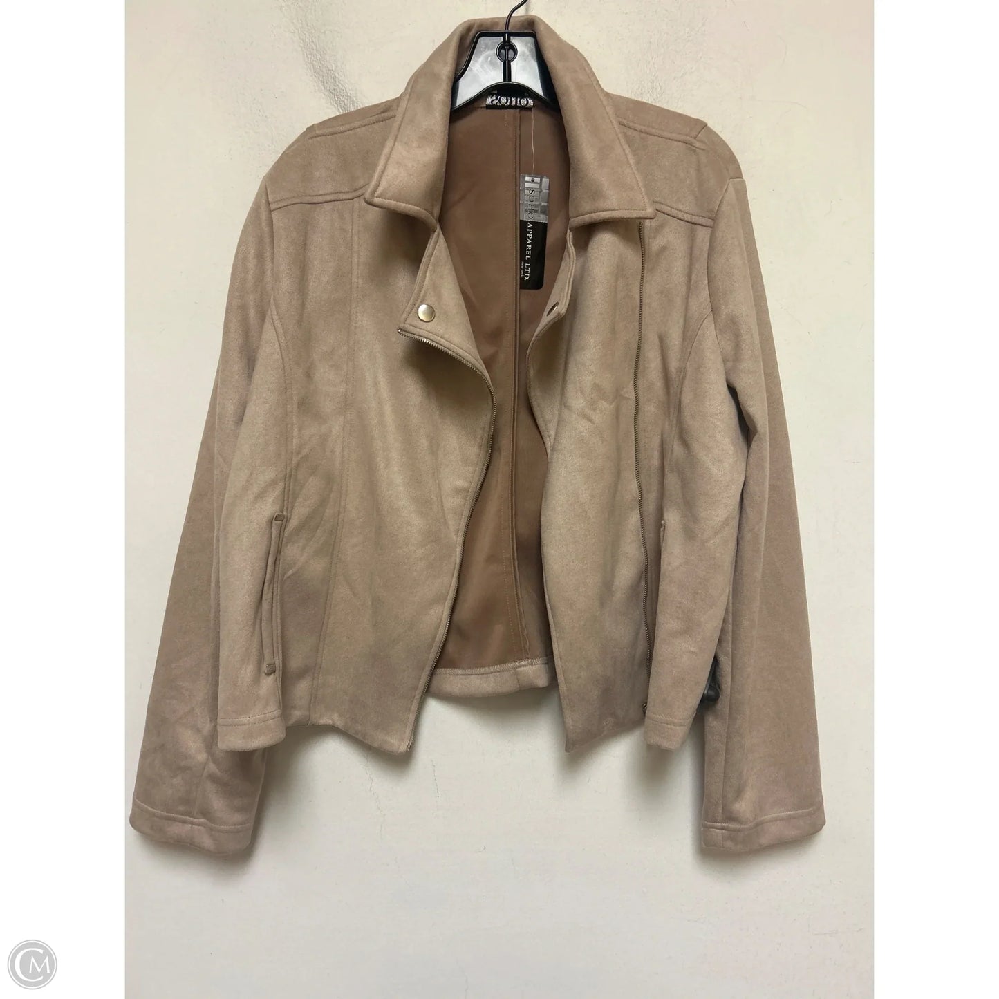 Blazer By Soho Apparel In Tan, Size: L