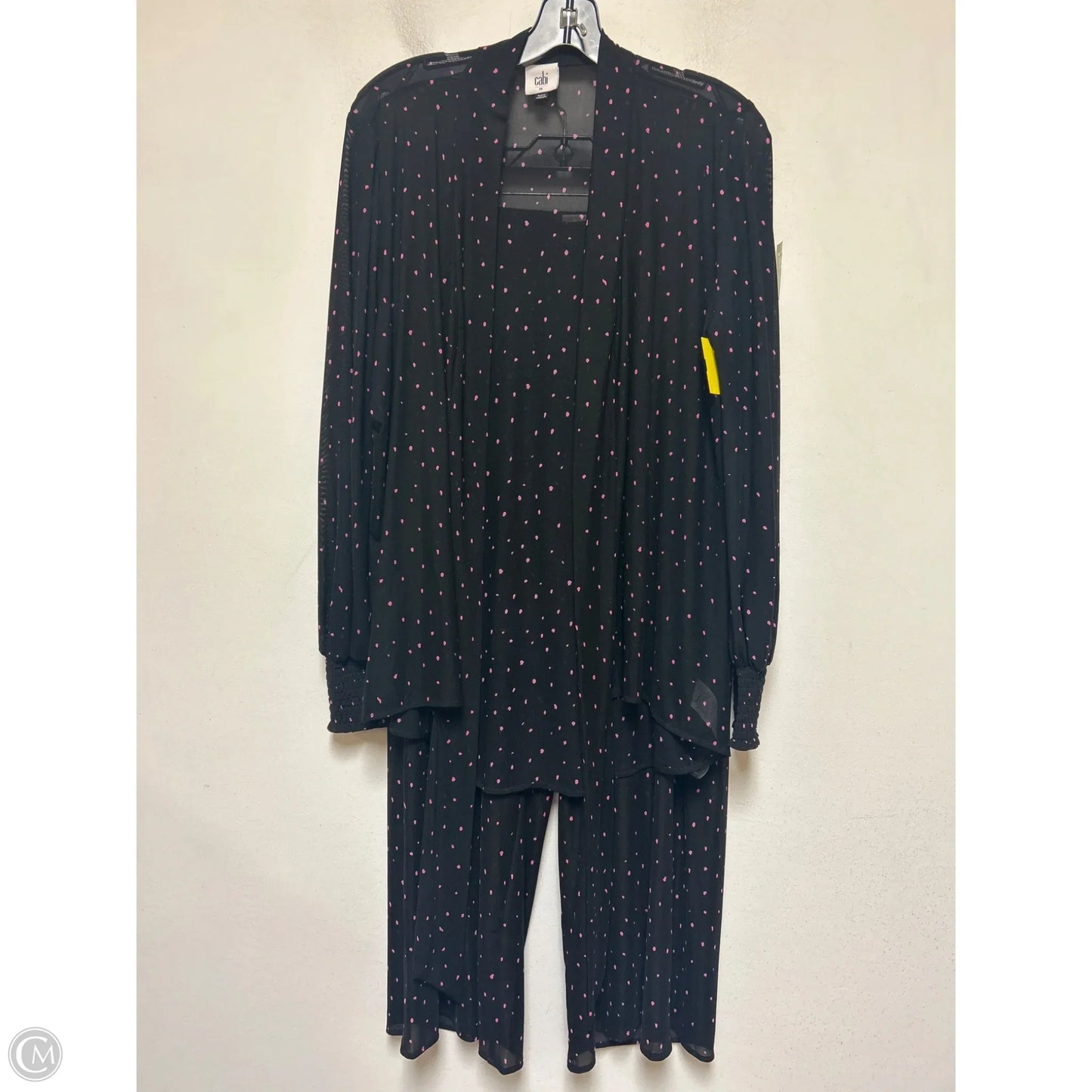 Pants Set 2pc By Cabi In Black & Pink, Size: M