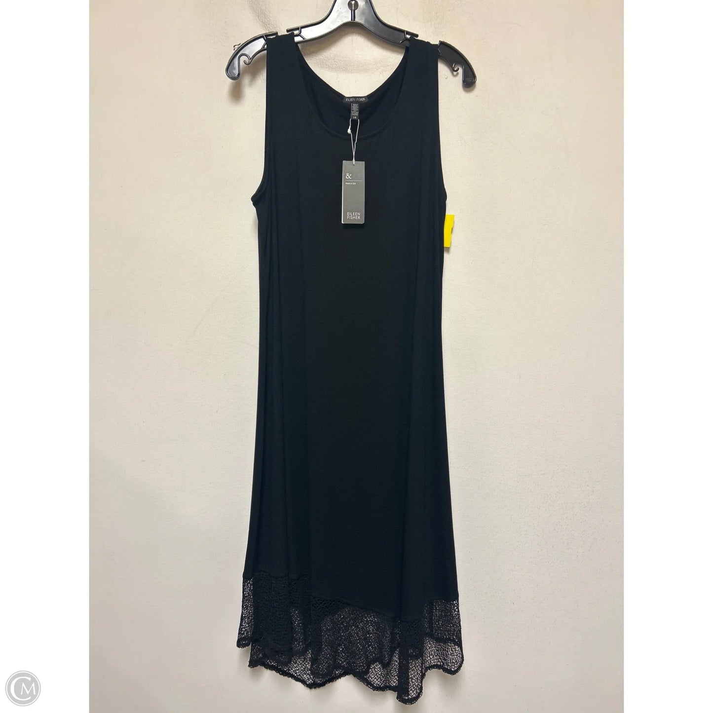 Dress Casual Midi By Eileen Fisher In Black, Size: L