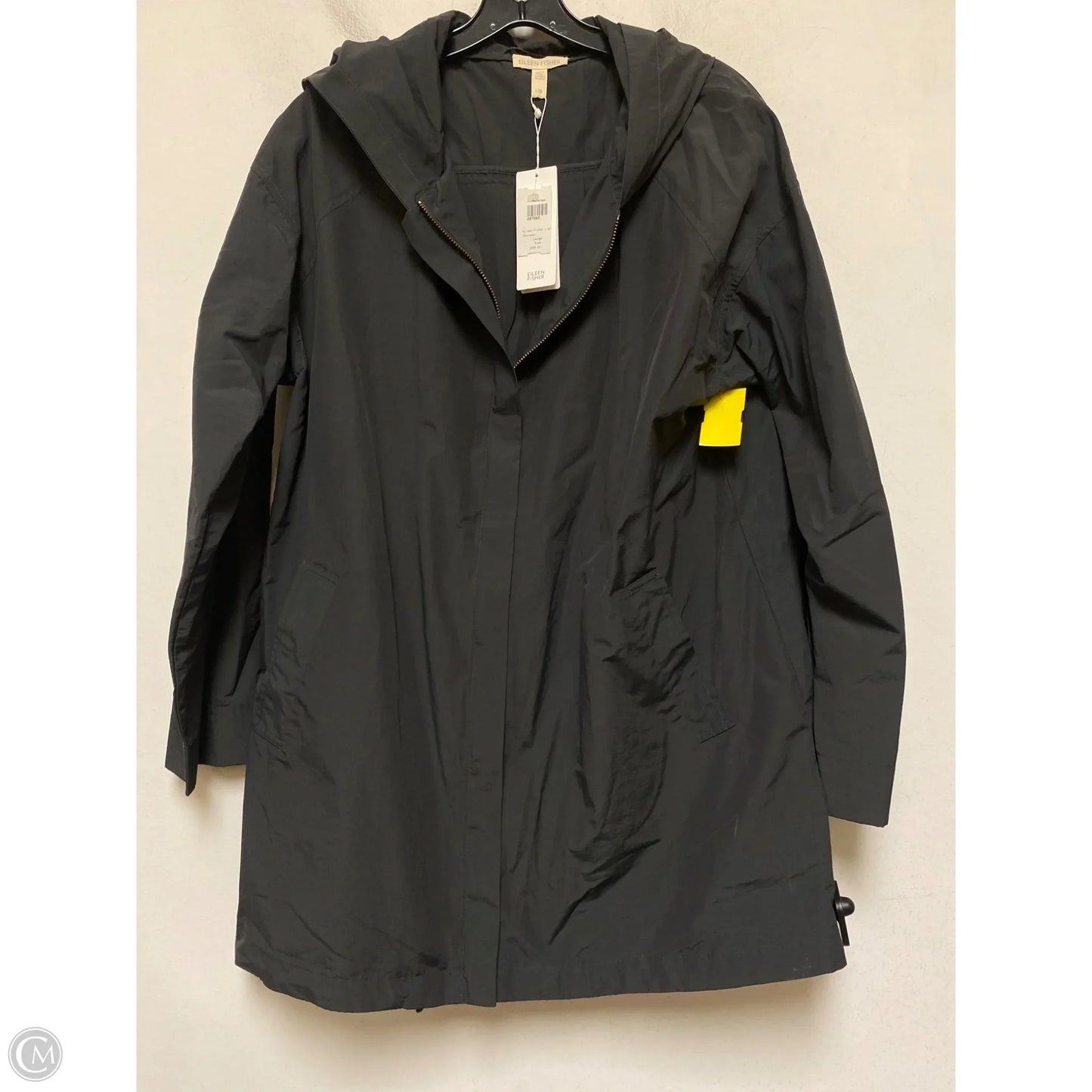 Jacket Windbreaker By Eileen Fisher In Black, Size: L