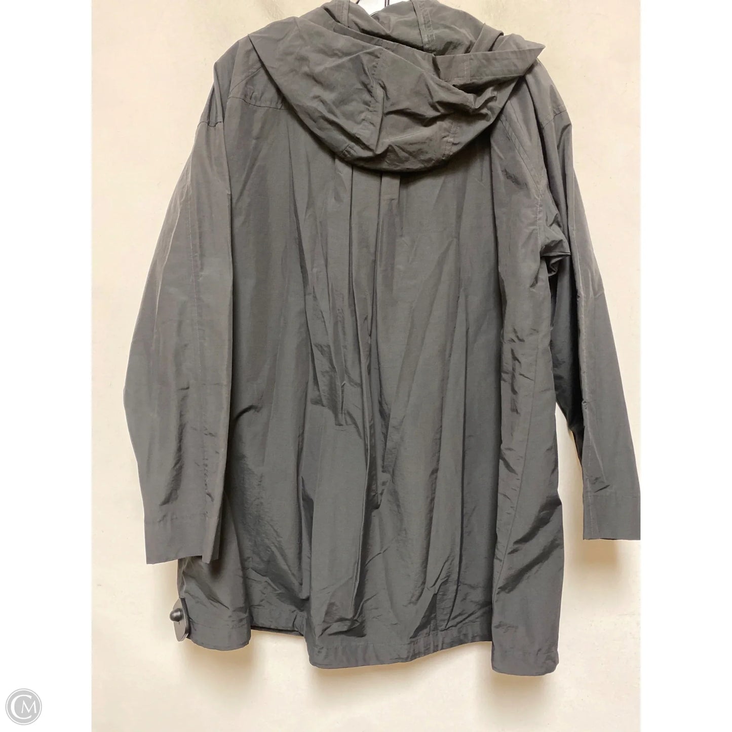 Jacket Windbreaker By Eileen Fisher In Black, Size: L
