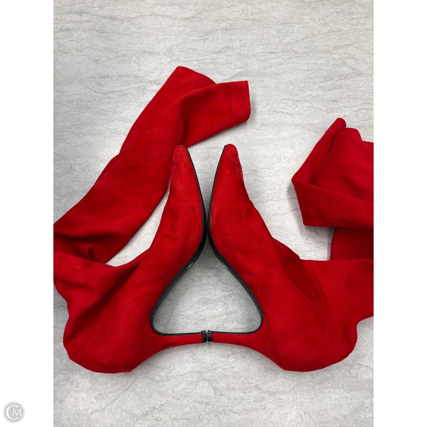 Boots Knee Heels By Inc In Red, Size: 9.5