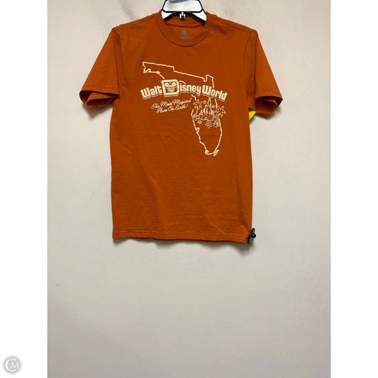 Top Short Sleeve Basic By Disney In Orange, Size: Xs