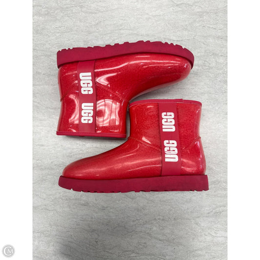 Boots Designer By Ugg In Red, Size: 9