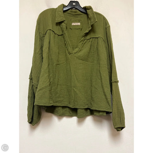 Top Long Sleeve By We The Free In Green, Size: L