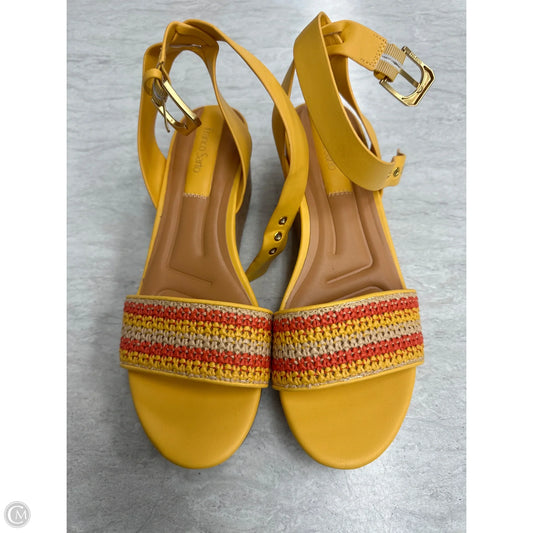 Sandals Heels Wedge By Franco Sarto In Yellow, Size: 8