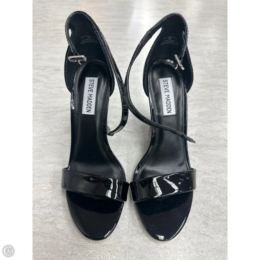 Sandals Heels Wedge By Steve Madden In Black, Size: 8