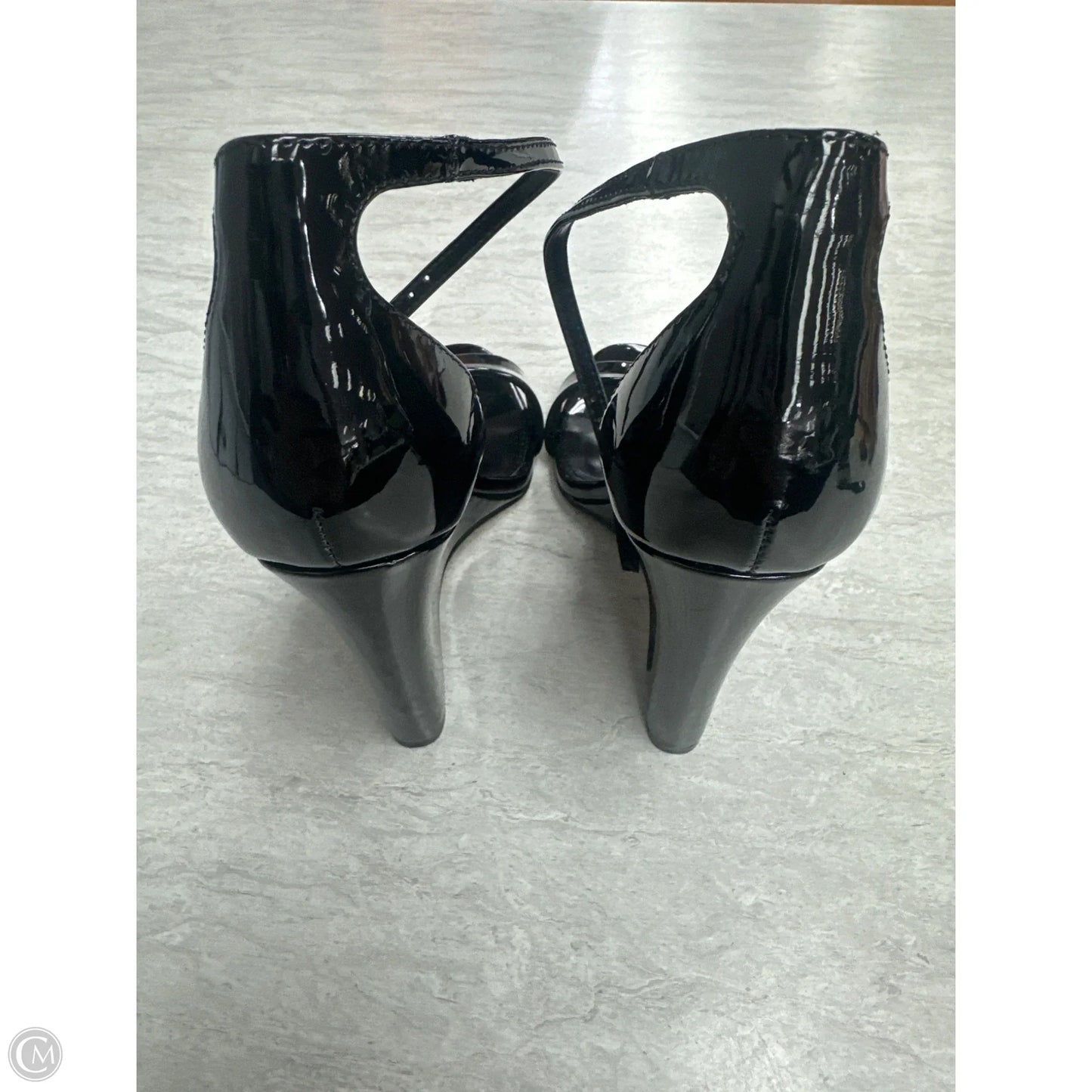 Sandals Heels Wedge By Steve Madden In Black, Size: 8