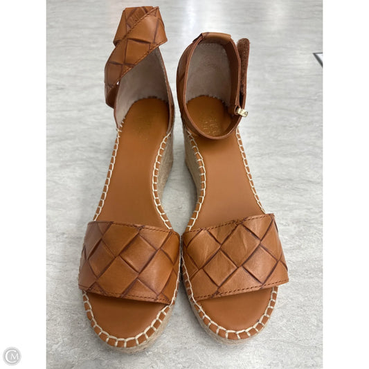 Sandals Heels Wedge By Franco Sarto In Tan, Size: 8