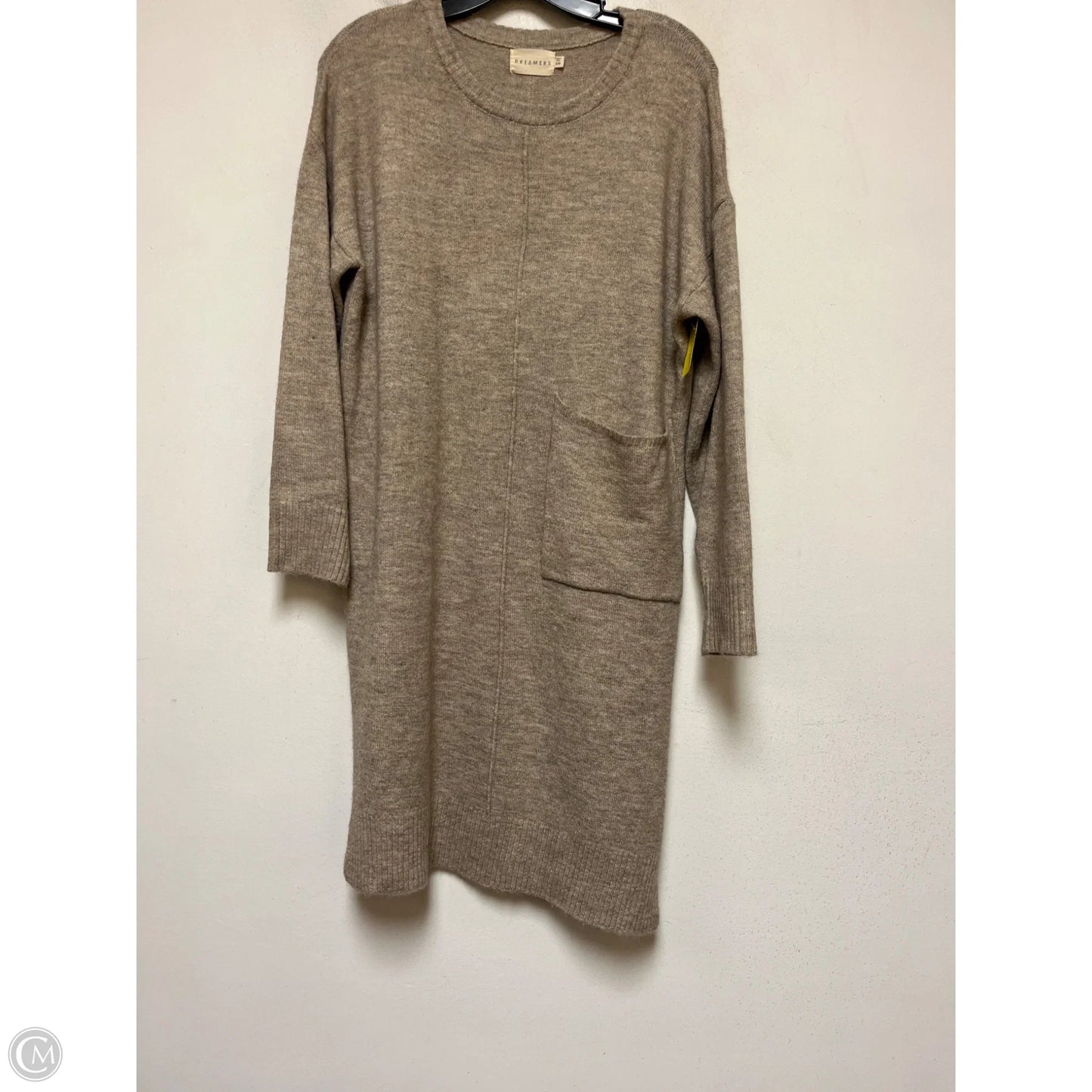 Dress Sweater By Dreamers In Tan, Size: S