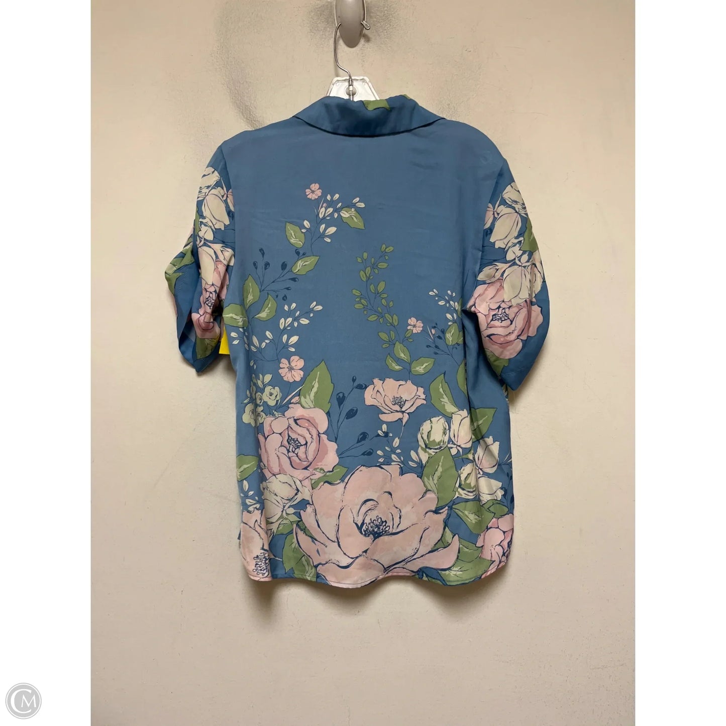 Top Short Sleeve By Rachel Zoe In Blue & Pink, Size: S