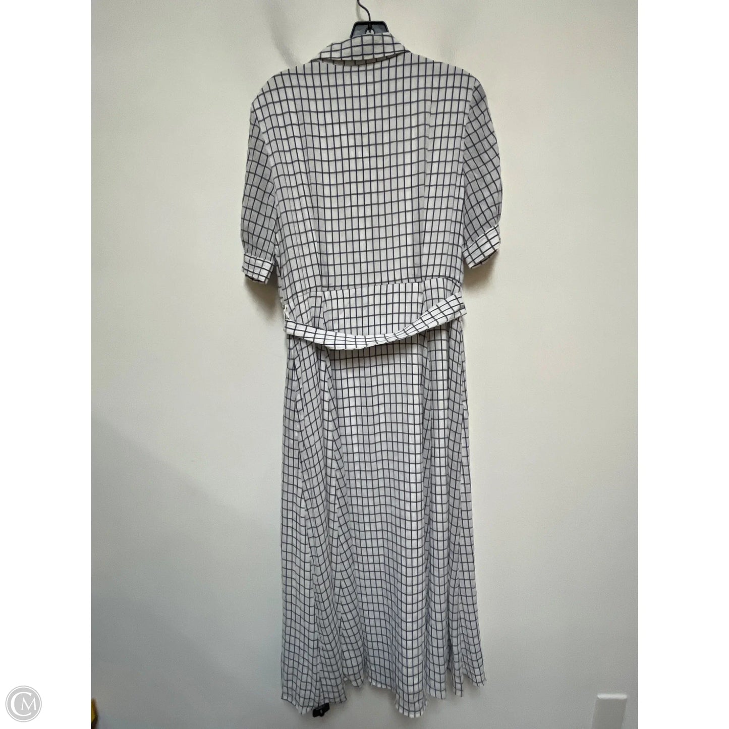 Dress Casual Maxi By Calvin Klein In Checkered Pattern, Size: M